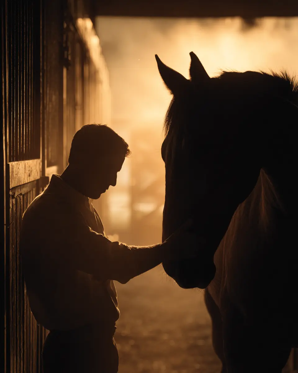 The people closest to the horse.